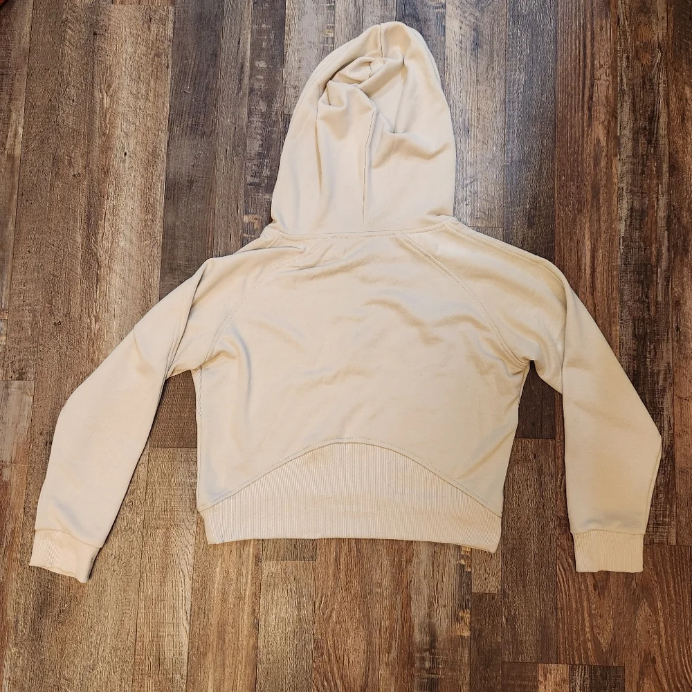 Cropped Half Zip Pullover Hoodie with Pockets - Picture 3 of 5
